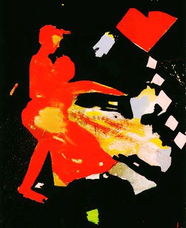 Mischtechnik Nessel, 160 x 140 cm, 1988 - 1989